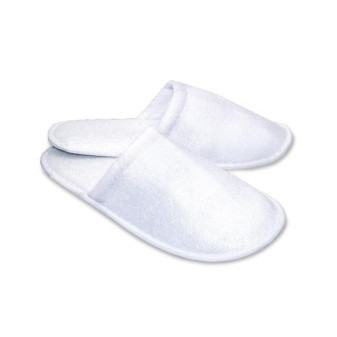 Pantofle hotel Basic plná špička 30cm bílé ROSL-CTNAP001