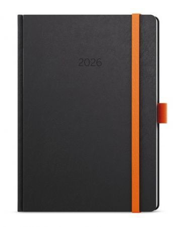 Diář týdenní A5 Oskar Nora černý s oranžovou BTO20-4