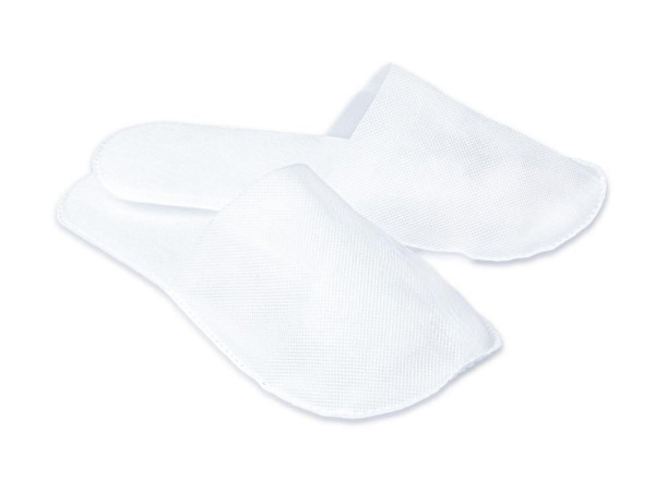 Pantofle hotel Simple plná špička 28cm bílé ROSL-CTSIM