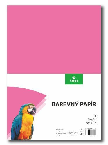 Papír pro výtvarku A3/80g růžový 100 listů