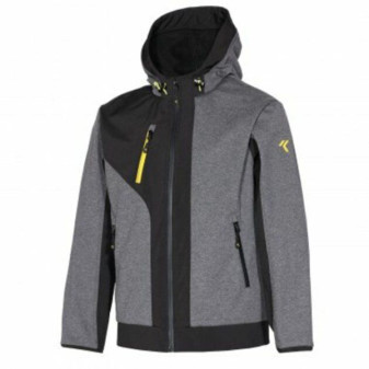 Bunda Rush softshell šedá-černá