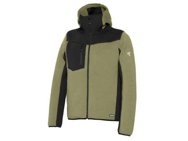 Bunda Fyner s kapucí zelená-černá L