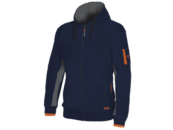 Mikina ISSA flis s kapucí modrá XL