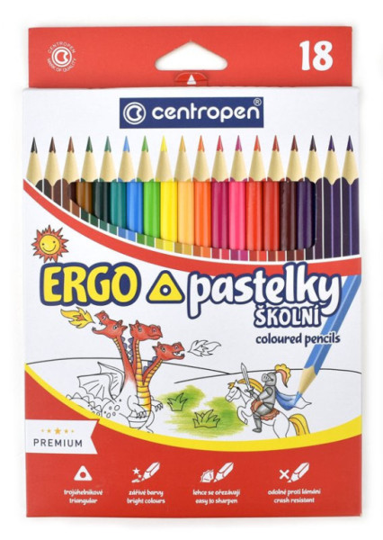 Pastelky Centropen trojhranné 9521 18ks