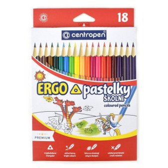 Pastelky Centropen trojhranné 9521 18ks