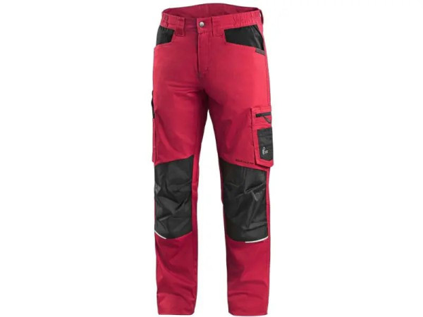 Kalhoty CXS SOLIS FLEX, pánské, červeno-černé, vel. 58
