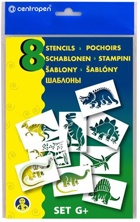 Šablony pro foukací fixy Centropen G-dinosauři DOPRODEJ