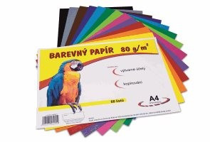 Barevný papír A4/80g 12 barev 60 listů