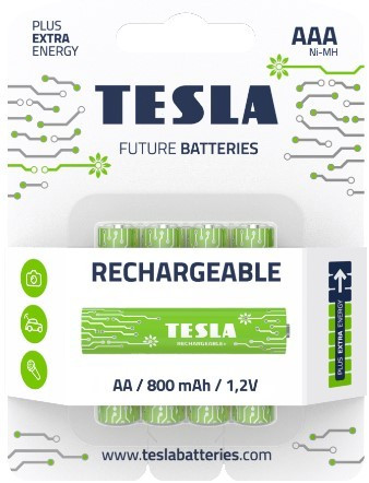 Baterie Tesla nabíjecí AAA (HR03, mikrotužkové) 4ks