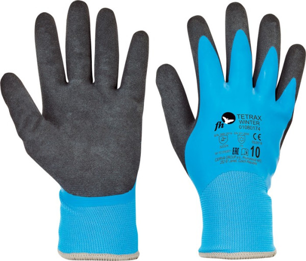 TETRAX WINTER FH rukavice modrá/černá