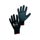 Povrstvené rukavice BRITA BLACK, černé, vel. 10 | 3440-001-800-10