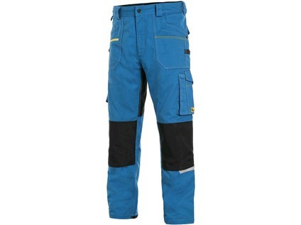 Kalhoty CXS STRETCH, 170-176cm, pánská, středně modrá-černá, vel.