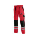Kalhoty CXS LUXY BRIGHT, pánské, červeno-černé, roz. 64 | 1020-028-260-64