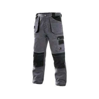 Kalhoty do pasu CXS ORION TEODOR, 170-176cm, pánské, šedo-černé, vel.