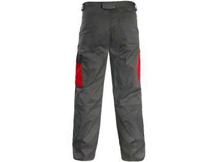 Kalhoty CXS PHOENIX CEFEUS, šedo-červená, vel.
