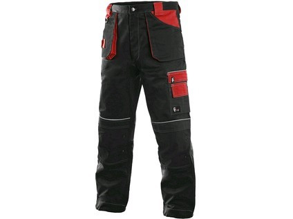 Kalhoty do pasu CXS ORION TEODOR, pánské, černo-červené, vel. 68
