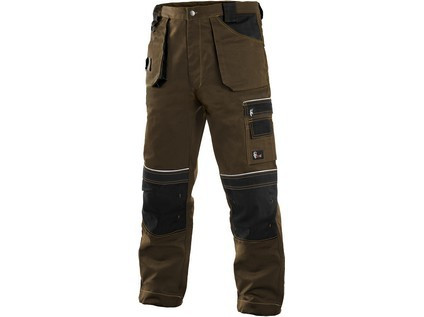 Kalhoty do pasu CXS ORION TEODOR, pánské, hnědo-černé, vel. 54