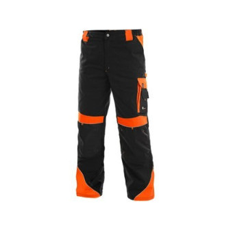 Kalhoty do pasu CXS SIRIUS BRIGHTON, černo-oranžová, vel.