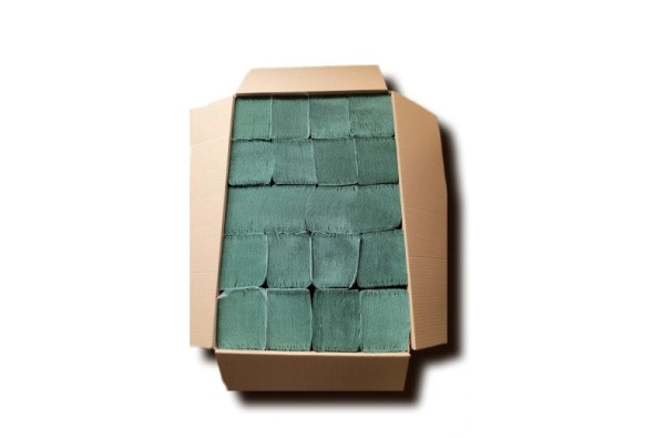 Ručníky pap. Z-Z 1vrs. zelené recykl 23x25cm 20x250ks=5000ks