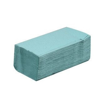 Ručníky pap. Z-Z 1vrs. zelené recykl 23x25cm 250ks