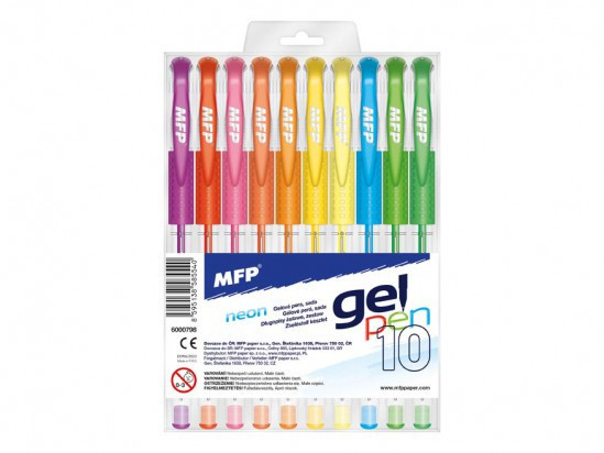 Gelová pera MFP Neon GN1038 0,8mm sada 10 barev