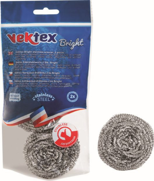 Drátěnka nerez Vektex Bright 2ks 18g   DOPRODEJ