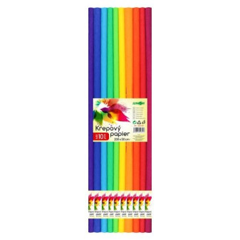 Krepový papír Junior 50x200cm sada Spectrum 10 barev