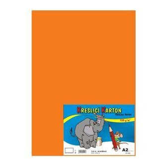 Kreslící karton A2/180g oranžový 10 listů