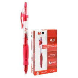Gelové pero MG AGPb02372 0,5mm červené tělo čiré
