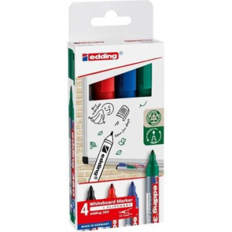 Popisovač Edding 360/4 na bílé tabule 4 barvy válcový hrot 1,5-3mm