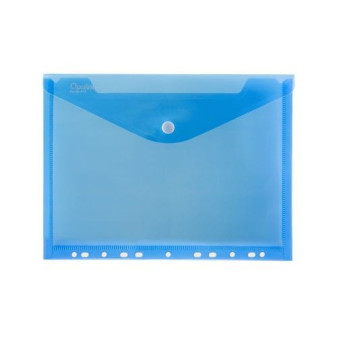 Obálka psaníčko A4 eurozávěs s drukem PP modrá