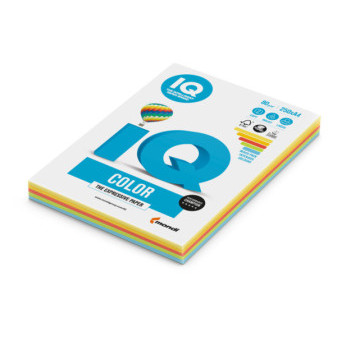 Papír xerografický IQ A4/80g mix 5x50 listů intenzivní barvy