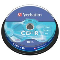 CD-R Verbatim 52x 700MB cake 10ks      (43437)