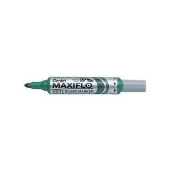 Popisovač Pentel Maxiflo MWL5 na bílé tabule zelený válcový hrot 6mm-doprodej