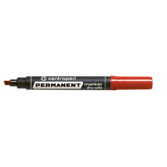 Popisovač Centropen 8516 permanent červený klínový hrot 2-5mm