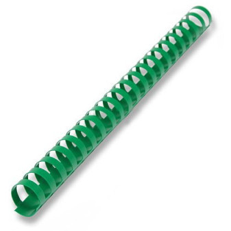 Kroužková vazba 25mm zelená 181-210 listů 80g 50ks