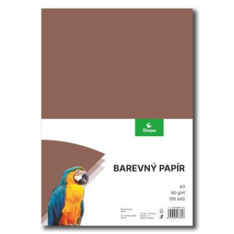 Papír pro výtvarku A3/80g hnědý 100 listů