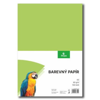 Papír pro výtvarku A3/80g světle zelený 100 listů