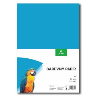 Papír pro výtvarku A3/80g světle modrý 100 listů