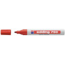 Popisovač Edding 750 lakový červený válcový hrot 2-4mm