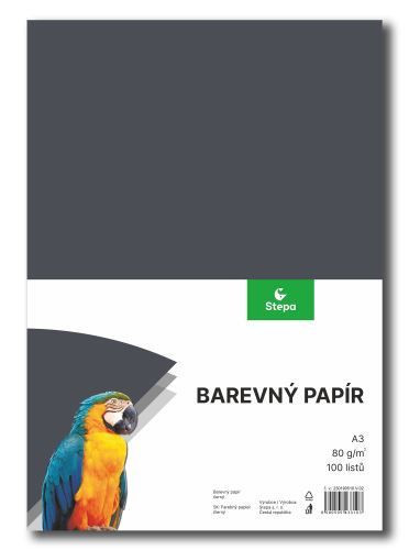 Papír pro výtvarku A3/80g černý 100 listů