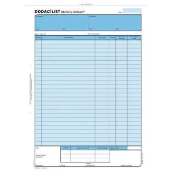 Tiskopis Dodací list A4 100 listů OPTYS 1043