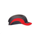 JSP HARDCAP A1+ 5cm čepice vyztužená šedá/červená | 0603000408999