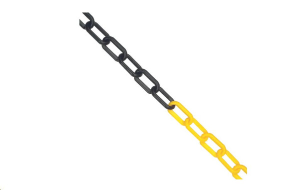 JSP Řetěz plast 6mm/25m černá/žlutá