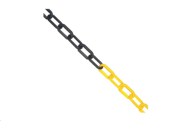 JSP Řetěz plast 8mm/25m černá/žlutá