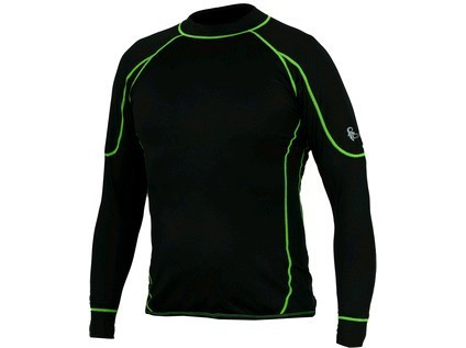 Pánské funkční tričko REWARD, dl. rukáv, černo-zelené, vel.