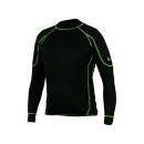 Pánské funkční tričko REWARD, dl. rukáv, černo-zelené, vel. M | 1720-002-808-93