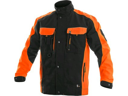 Blůza CXS SIRIUS BRIGHTON, černo-oranžová, vel.56