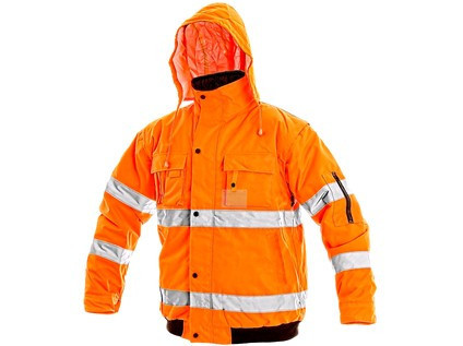 Pánská reflexní bunda LEEDS, zimní, oranžová, vel. S