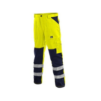 Kalhoty CXS NORWICH, výstražné, pánské, žluto-modré, vel.